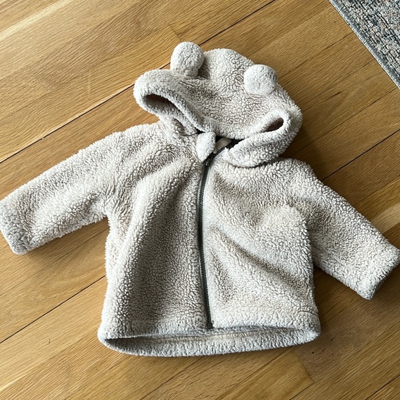 Hannah Andersson fuzzy light coat 3-6mo - Picture 1 of 1